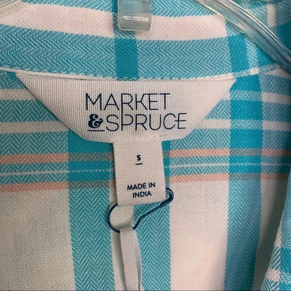 Stitch Fix l Market & Spruce Plaid Button Down Top - Picture 7 of 9